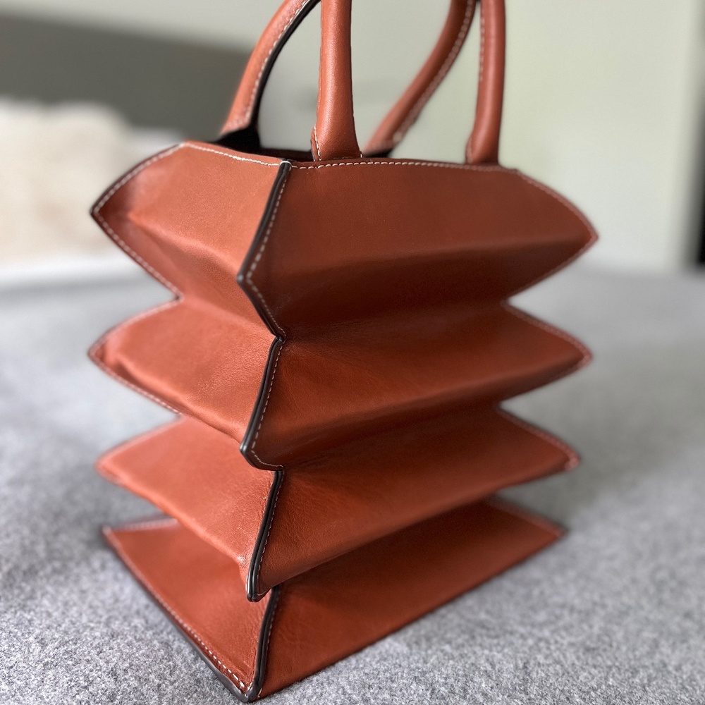 Staud Hutton Accordion Bag Brown